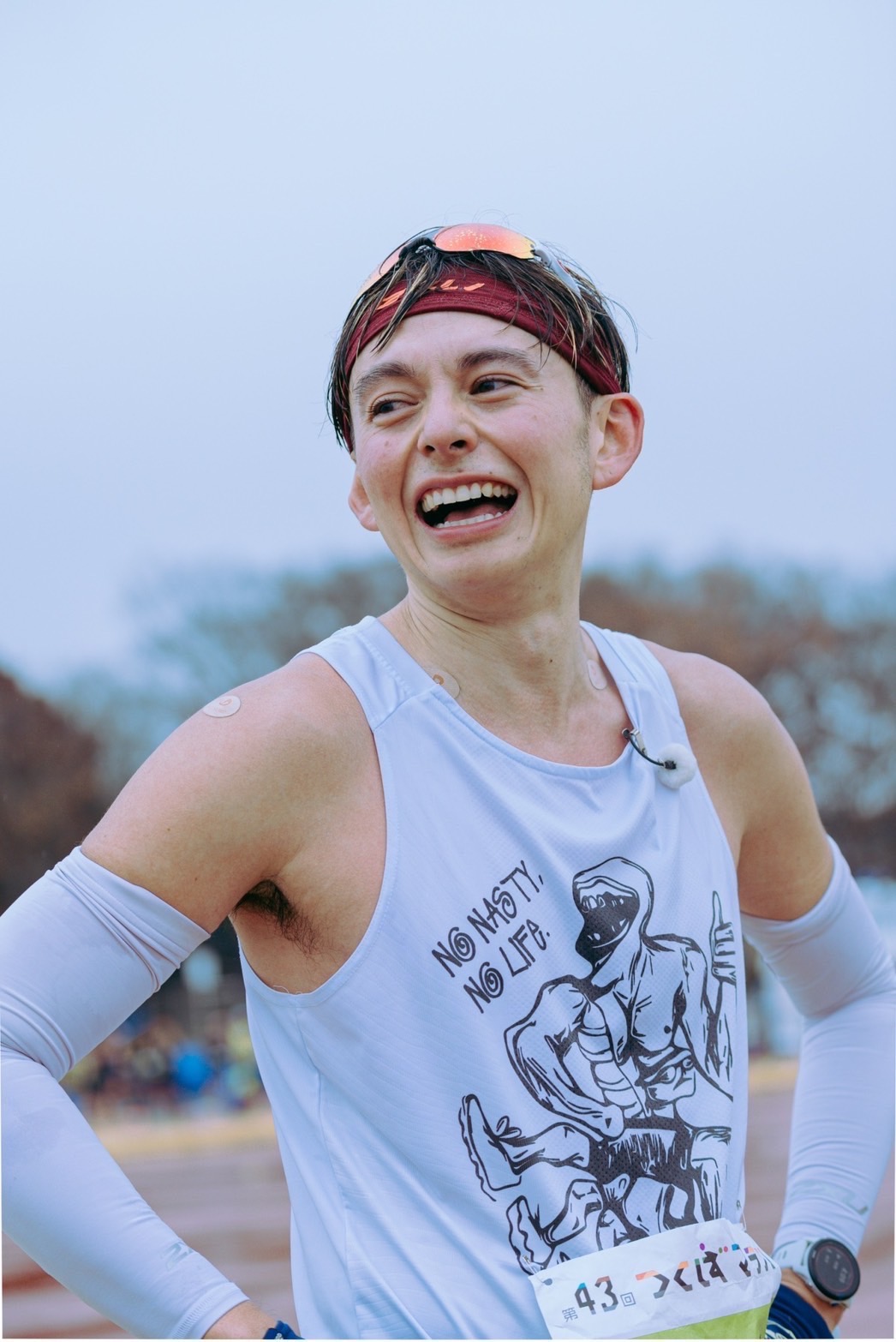 23年つくばマラソンで、初めて“サブスリー”を達成したハリー杉山（本人提供）