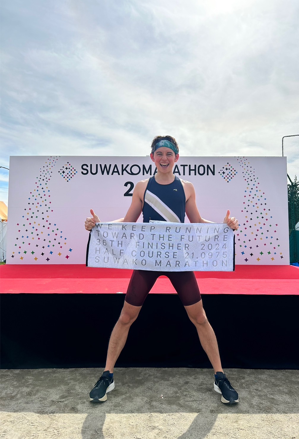 24年諏訪湖マラソンに出場したハリー杉山（本人提供）
