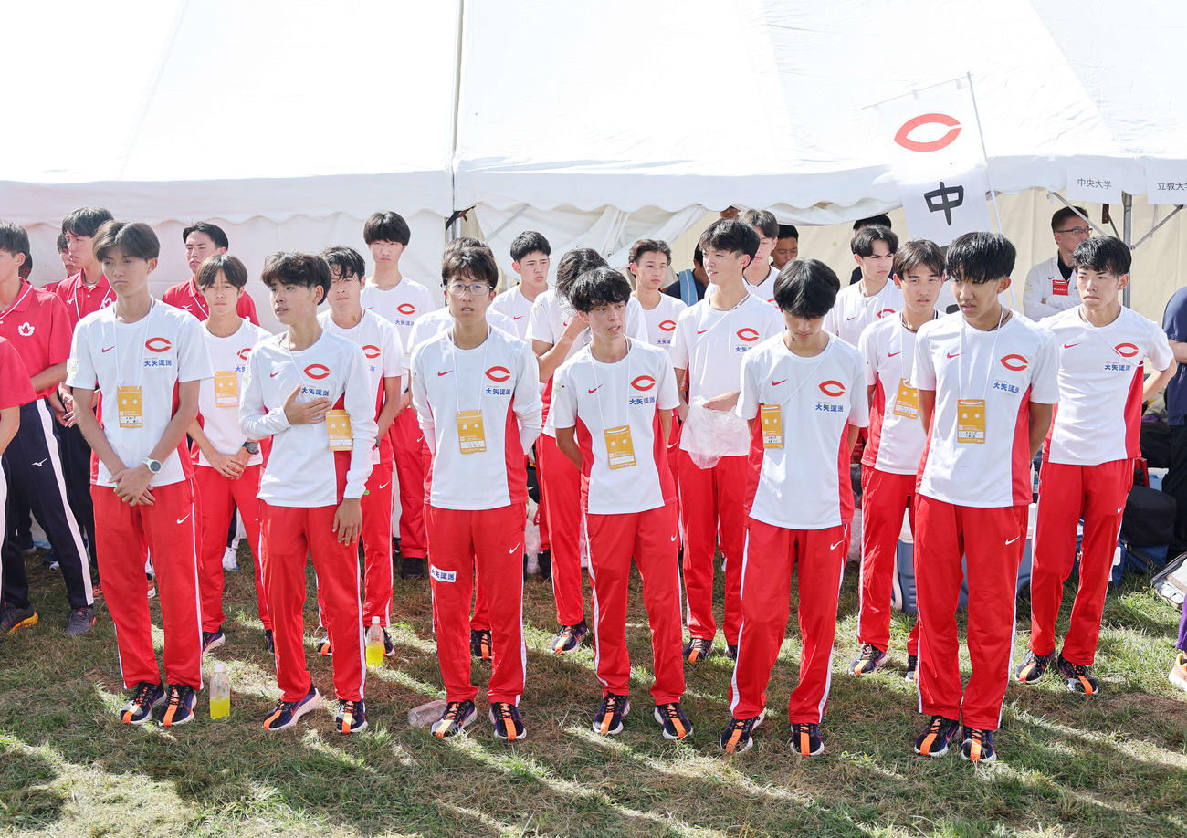 中大の選手たち（2024年10月19日撮影）