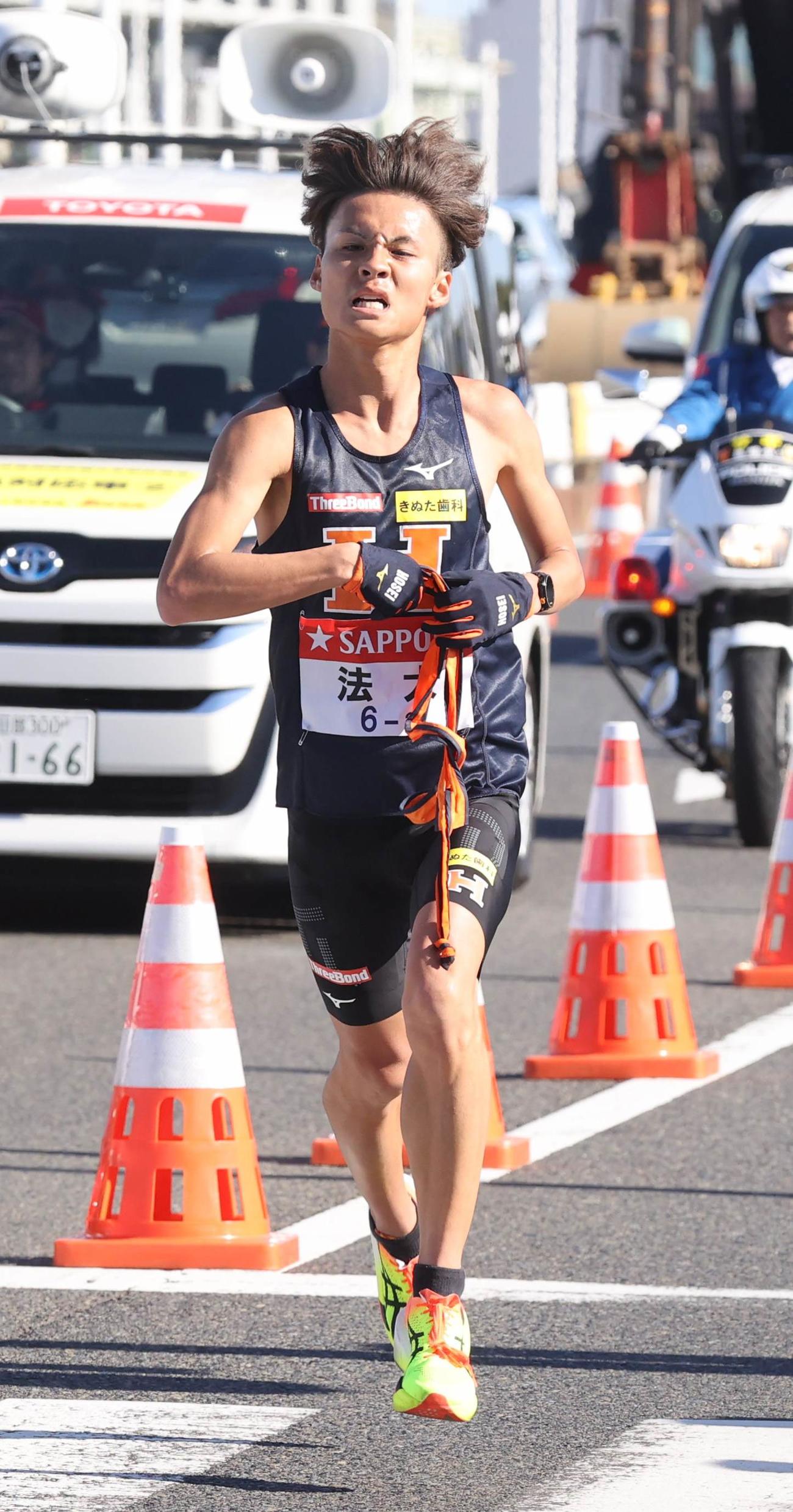 法大3区の矢原倖瑛（代表撮影）