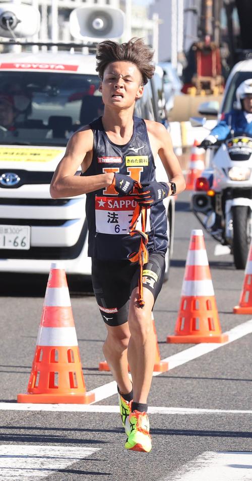 法大3区の矢原倖瑛（代表撮影）