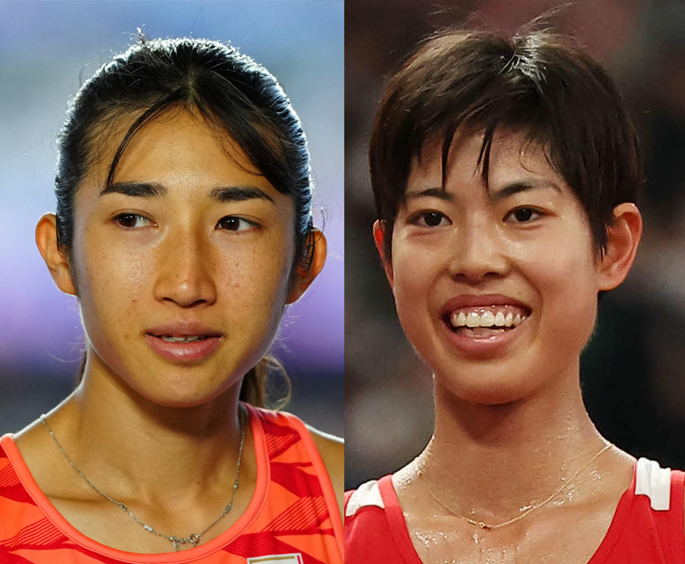 田中希実（左）と広中璃梨佳