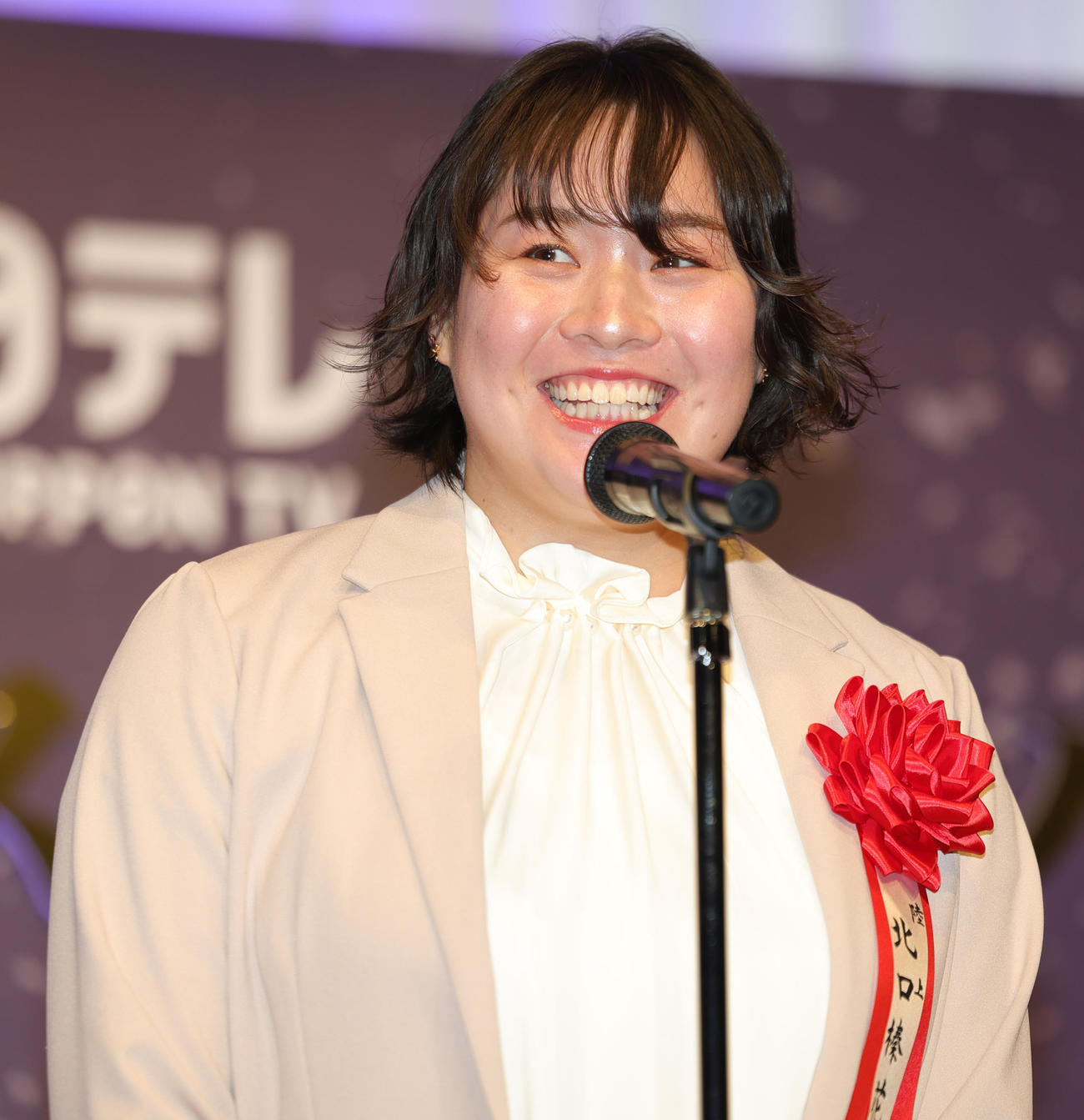 日本スポーツ賞の大賞を受賞した陸上やり投げの北口（撮影・野上伸悟）
