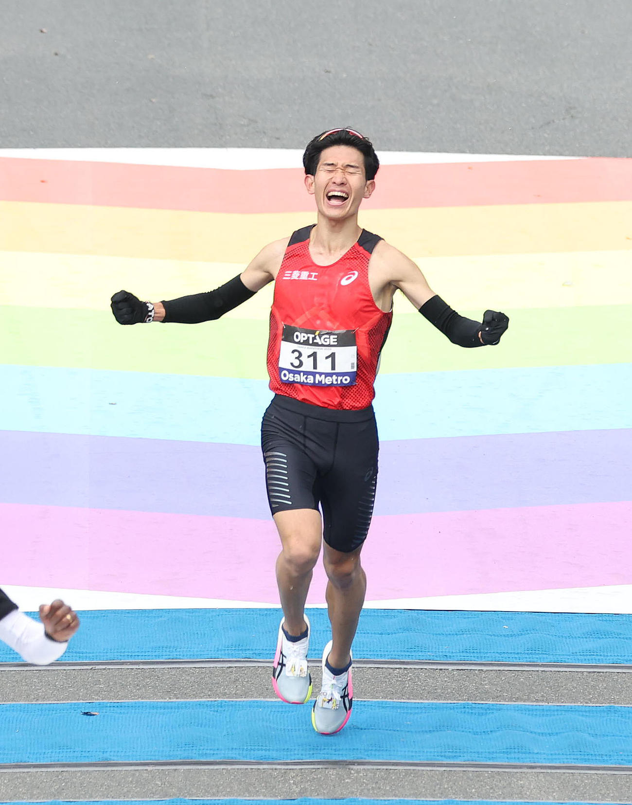 日本人トップゴールする近藤亮太（撮影・白石智彦）