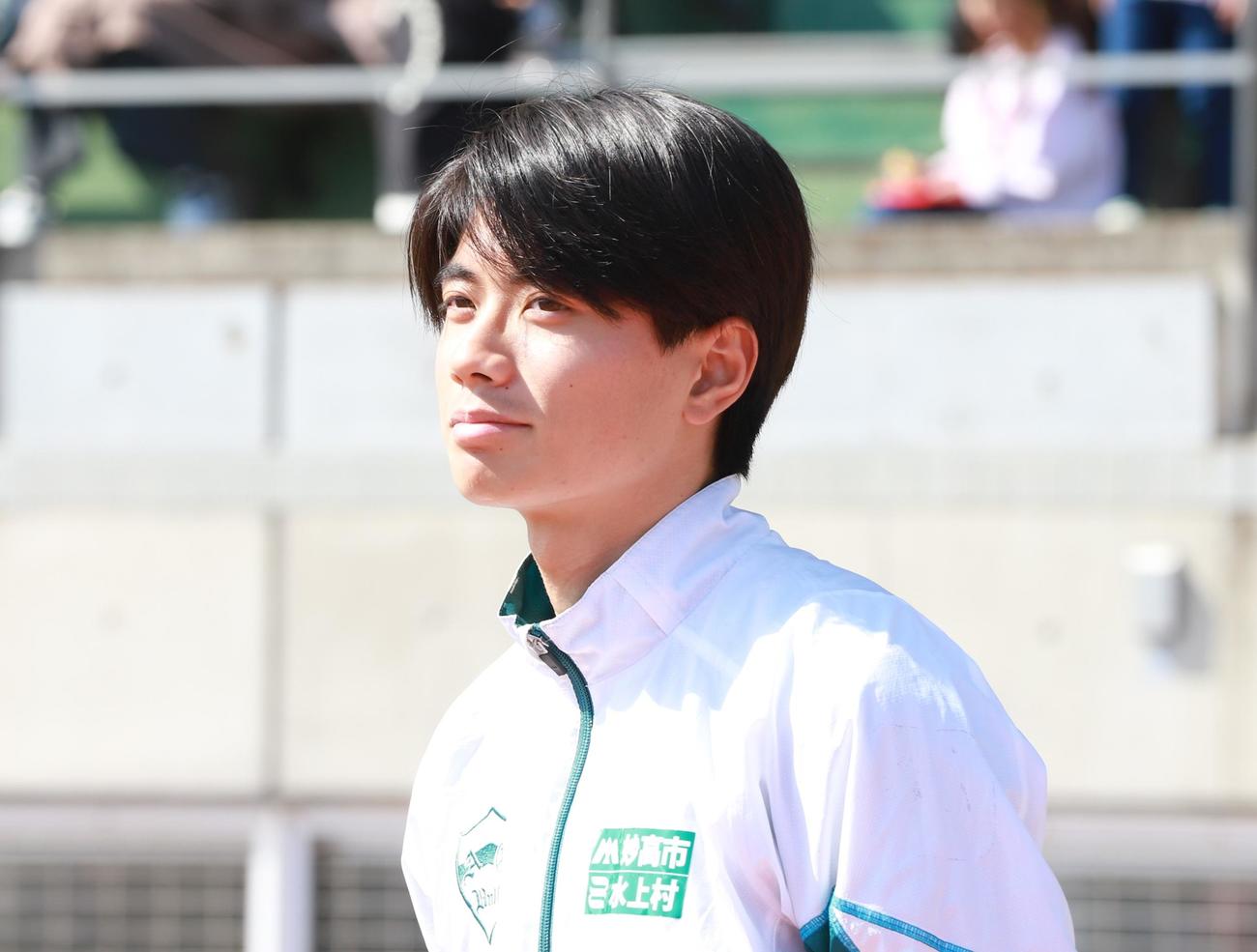 都内で陸上教室「レッツ青トレ！　ランニング教室with青学駅伝部」に参加した青学大・若林（撮影・藤塚大輔）
