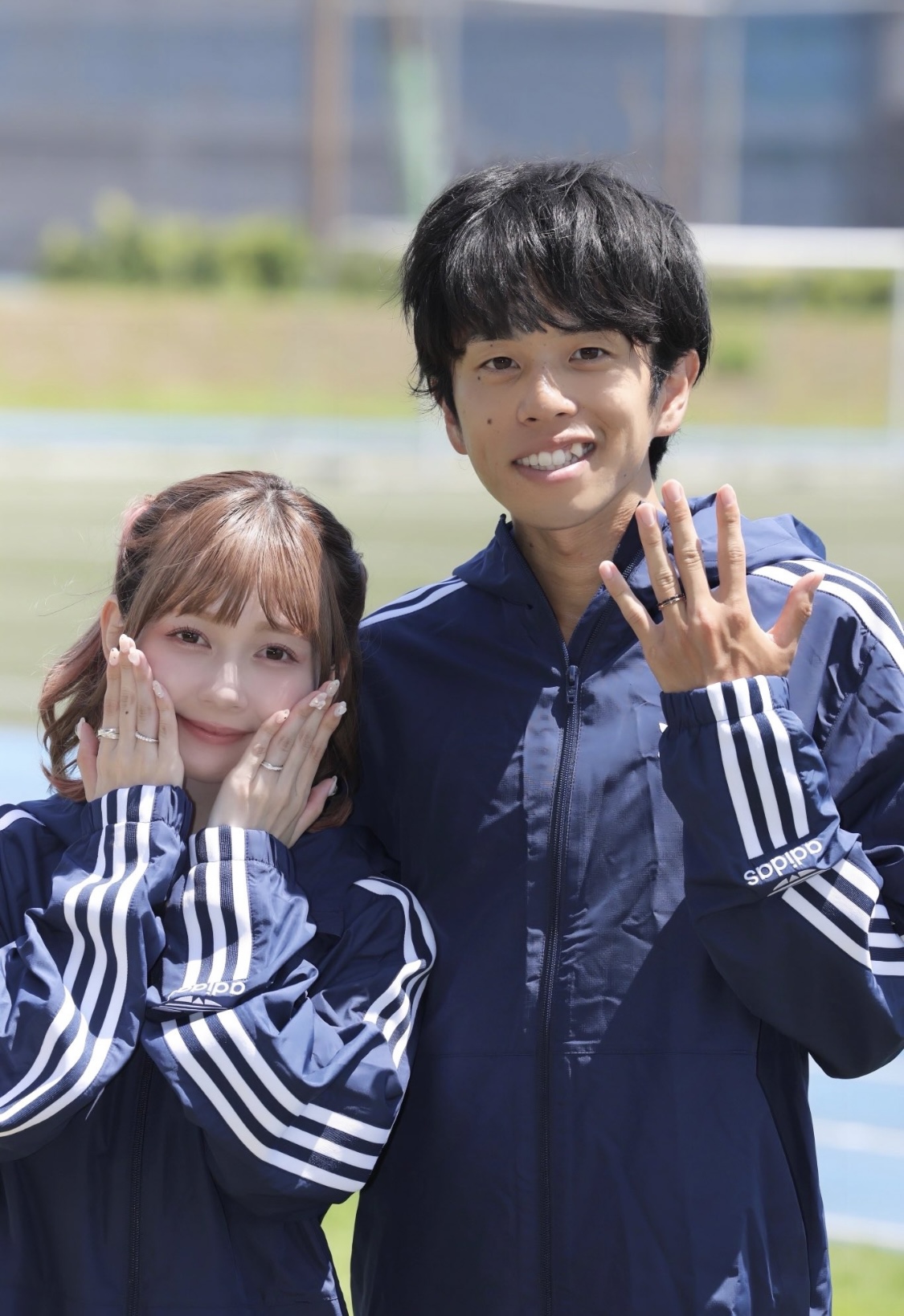 下田裕太と金久保芽衣（下田裕太のXから）