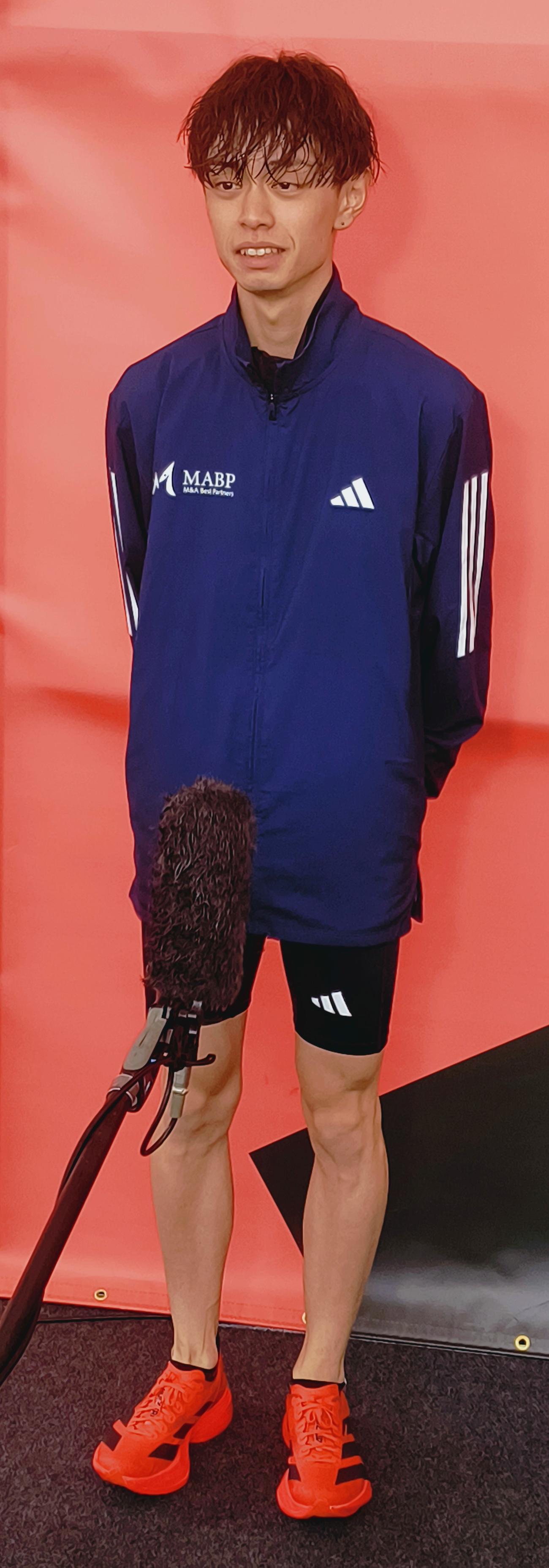 都内で開催された「ADIDAS TOKYO CITY RUN 2025」の公認5キロで日本人トップの3位に入ったM＆Aベストパートナーズの山平怜生