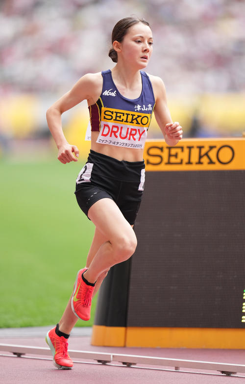 女子1500メートル　力走するドルーリー朱瑛（撮影・鈴木みどり）