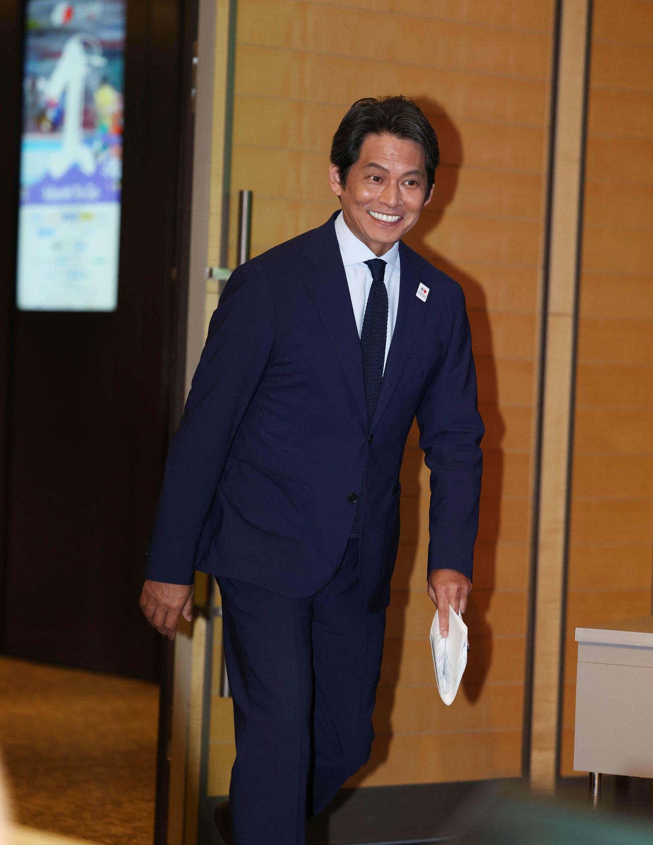 世界陸上イベントに登壇したスペシャルアンバサダー織田裕二（撮影・増田悦実）