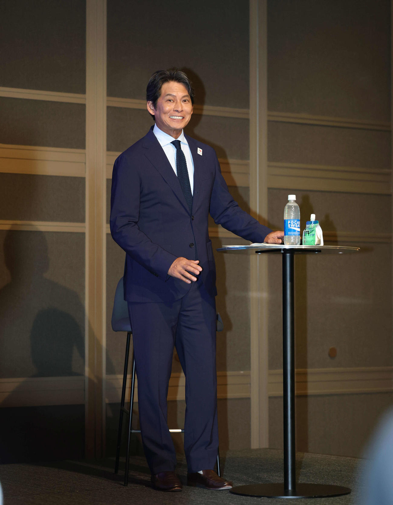 世界陸上イベントに登壇したスペシャルアンバサダー織田裕二（撮影・増田悦実）