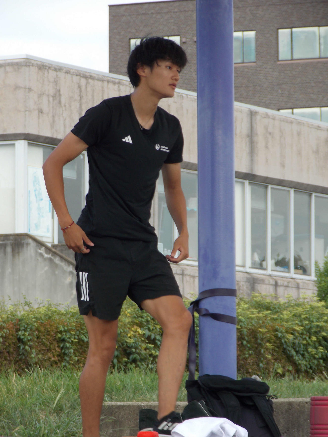 筑波大での公開練習に臨んだ鵜沢飛羽（撮影・松本航）