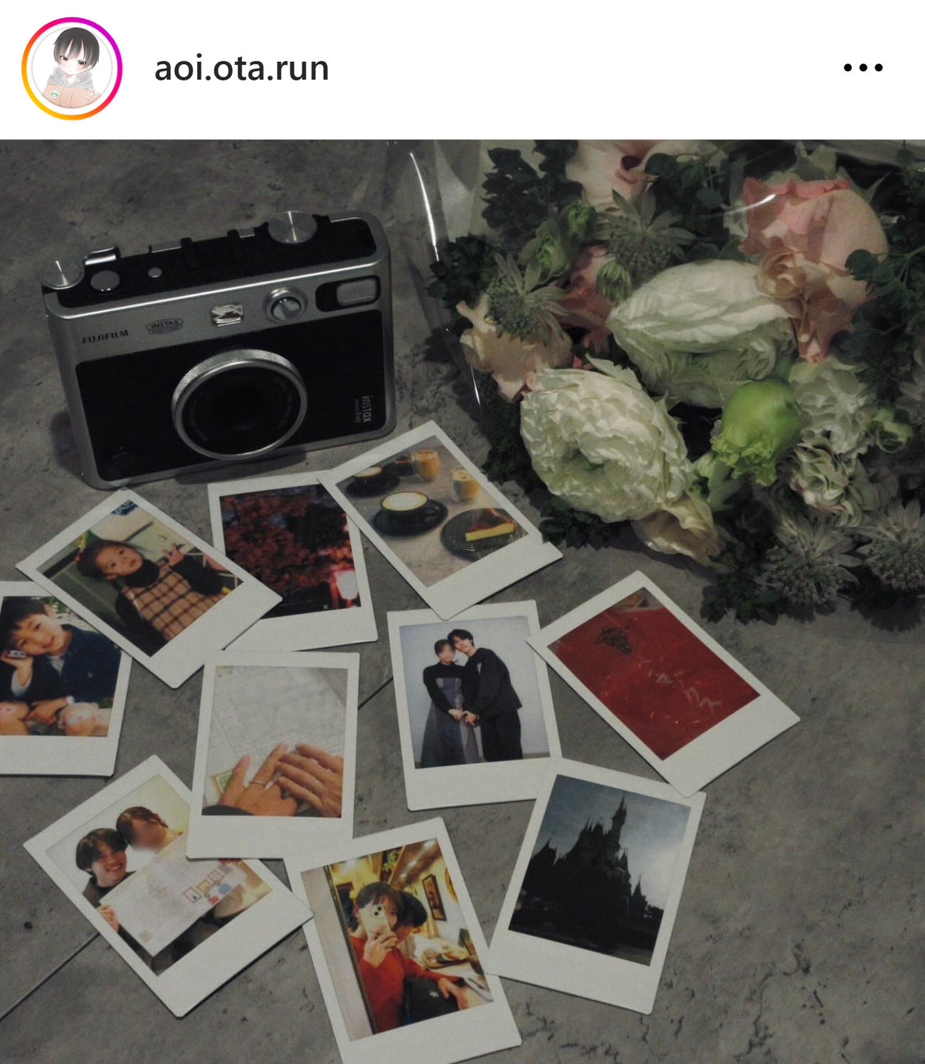 インスタグラムで結婚を報告した太田蒼生（画像はスクリーンショット）