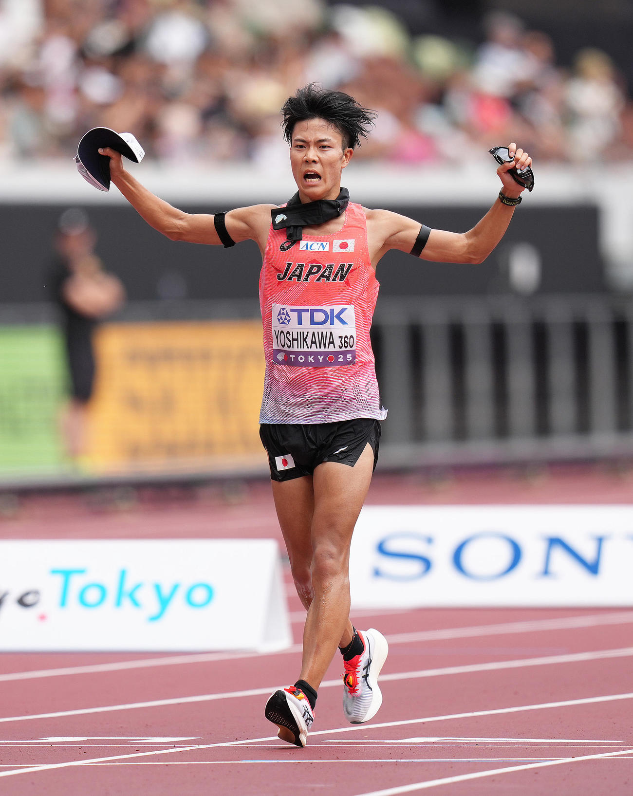 男子20キロ競歩　7位入賞の吉川（撮影・足立雅史）