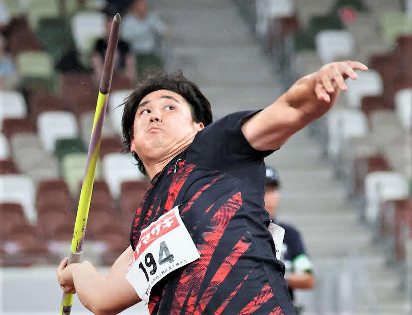 陸上世界選手権に出場する男子やり投げの崎山（2025年7月撮影）