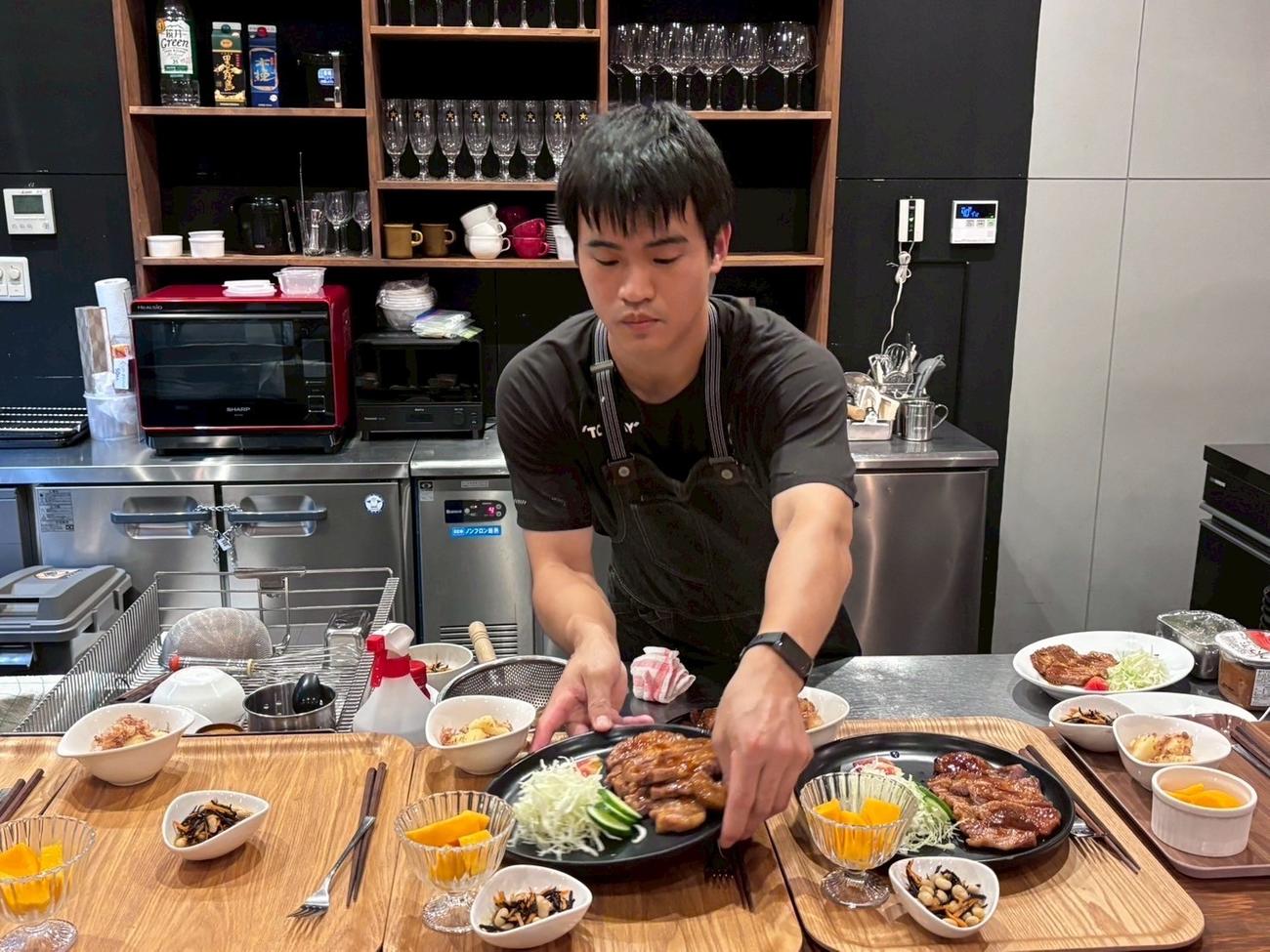 サニブラウンの専属シェフの植松宏太さん（UDN SPORTS提供）