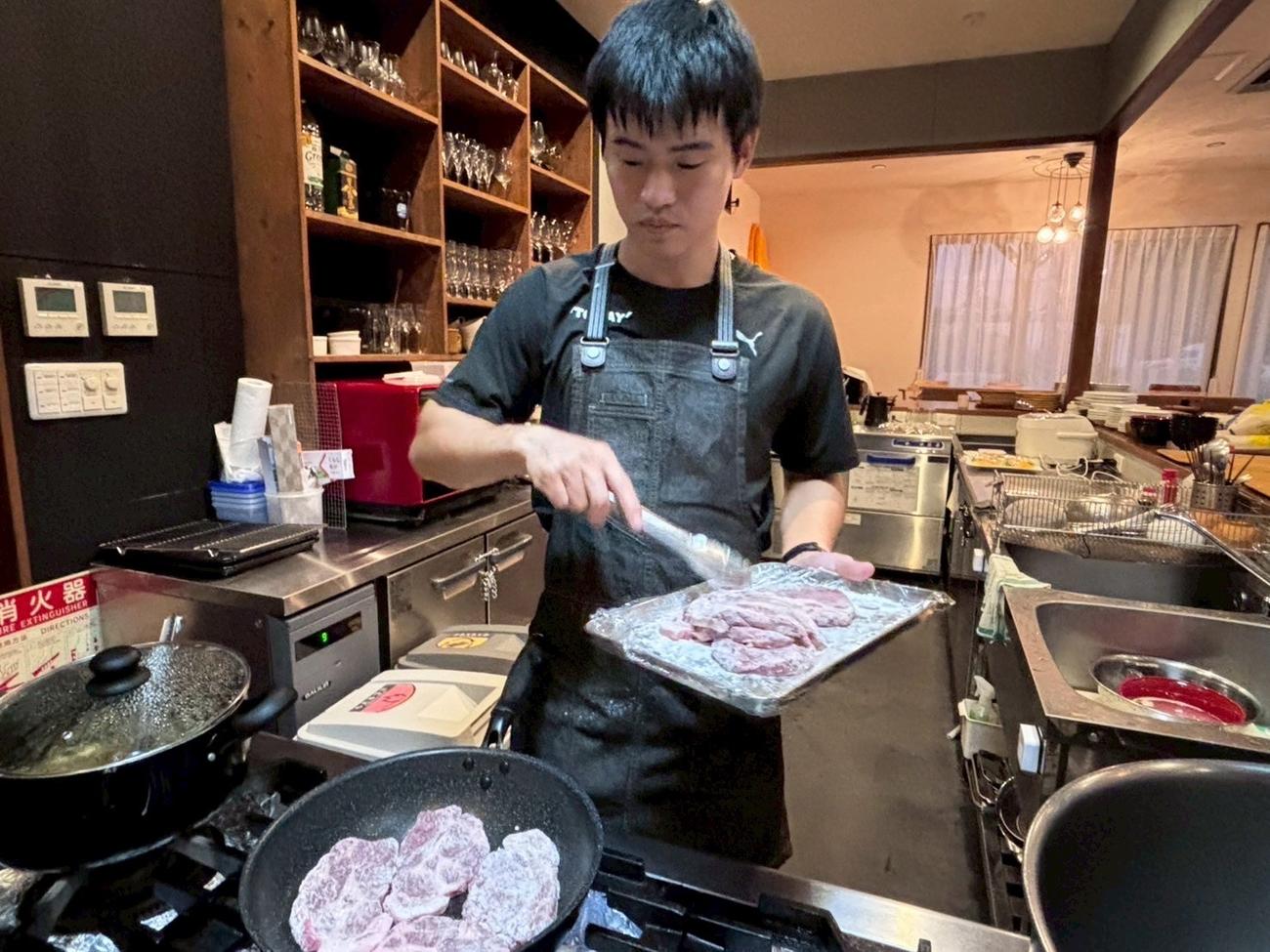 サニブラウンの専属シェフの植松宏太さん（UDN SPORTS提供）