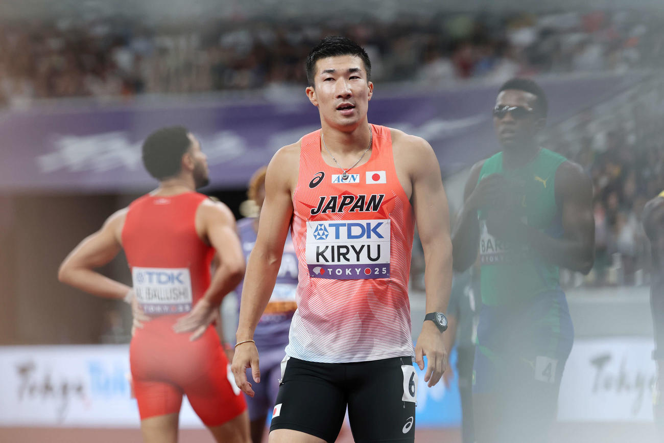 男子100メートル予選　5位で予選敗退となった桐生（撮影・宮地輝）