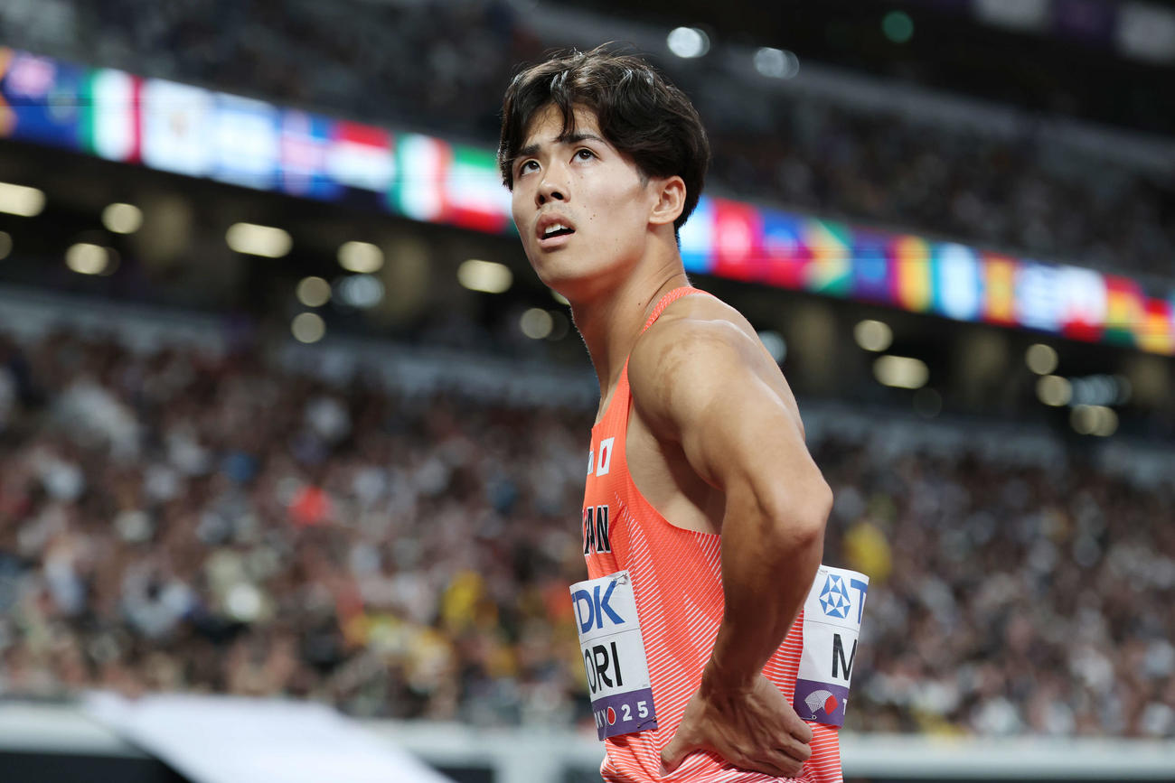 男子100メートル予選　7位で予選敗退となった守（撮影・宮地輝）