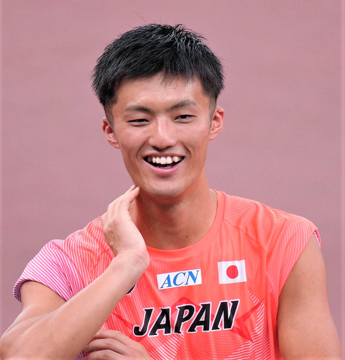 陸上男子400メートルリレーで出走が期待される柳田（2025年9月4日撮影）