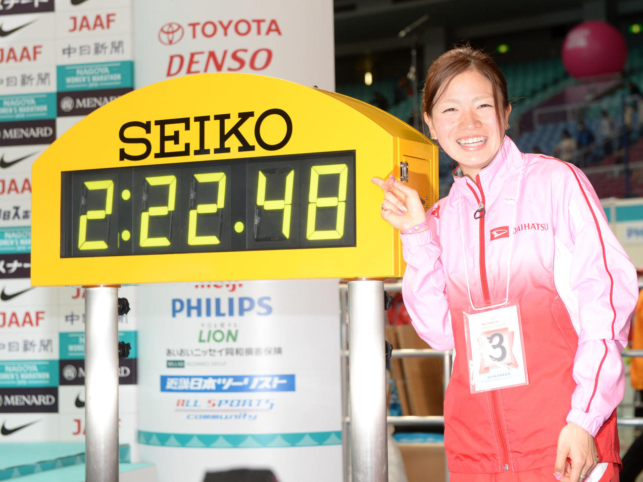 名古屋ウィメンズマラソン　好タイムで3位入賞した前田（2015年3月撮影）