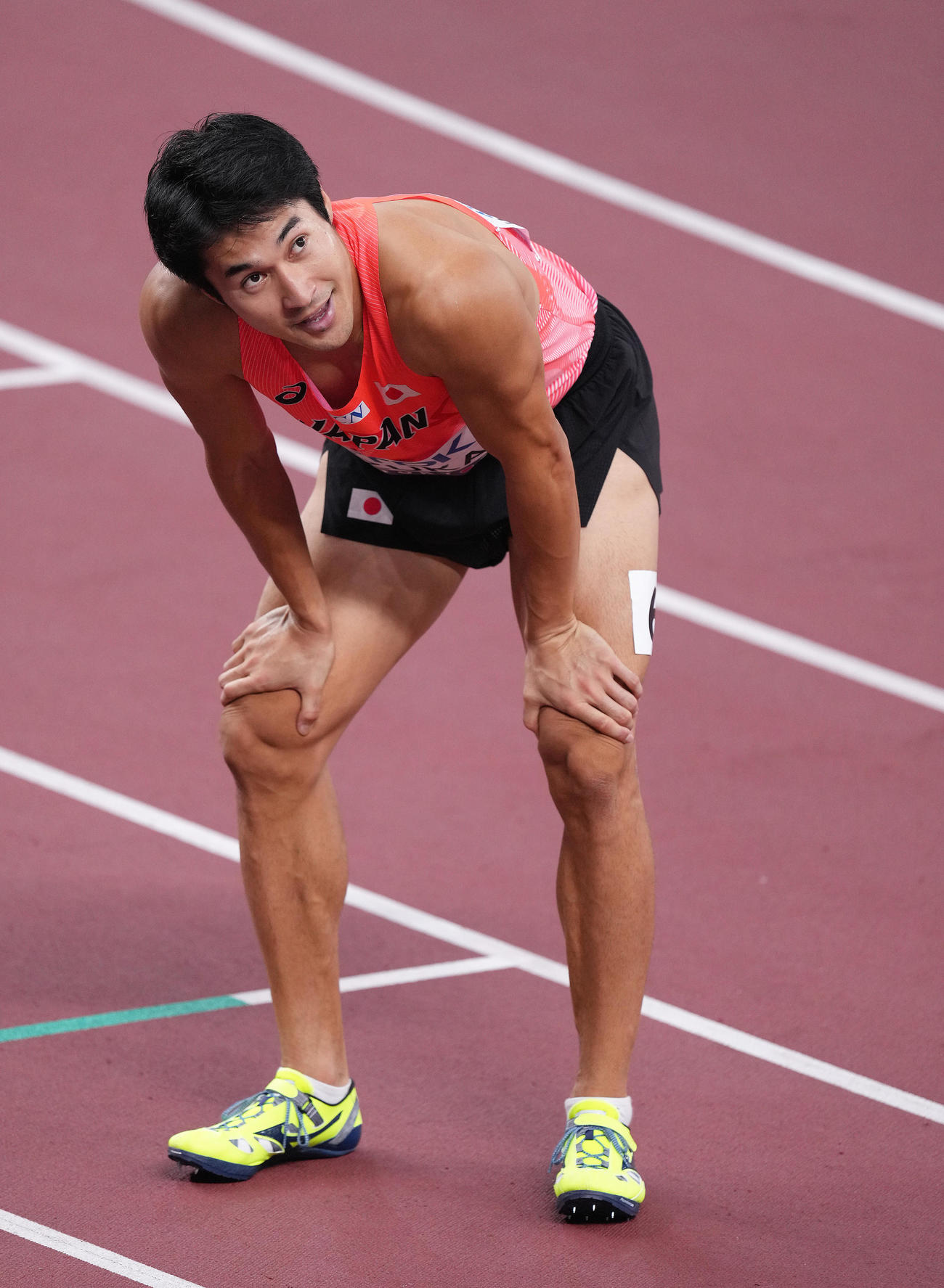 男子200メートル予選敗退となった飯塚（撮影・足立雅史）