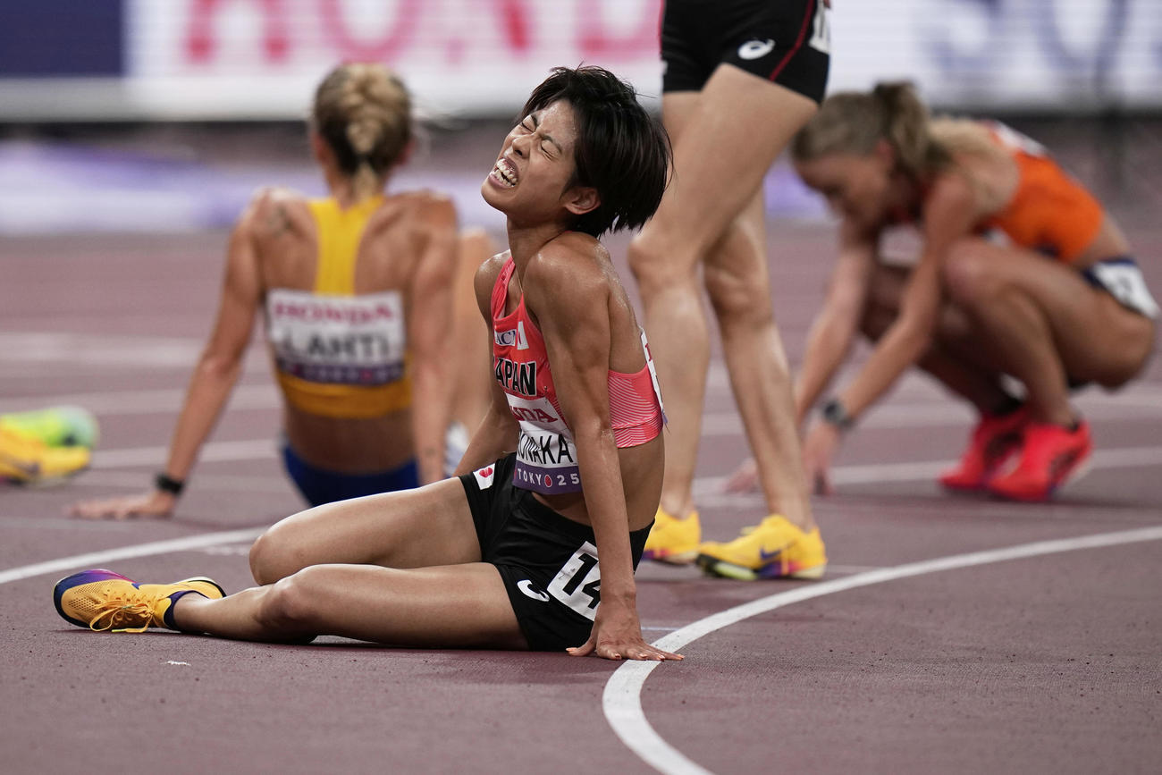女子5000m予選2組　13位に終わった広中璃梨佳（AP）