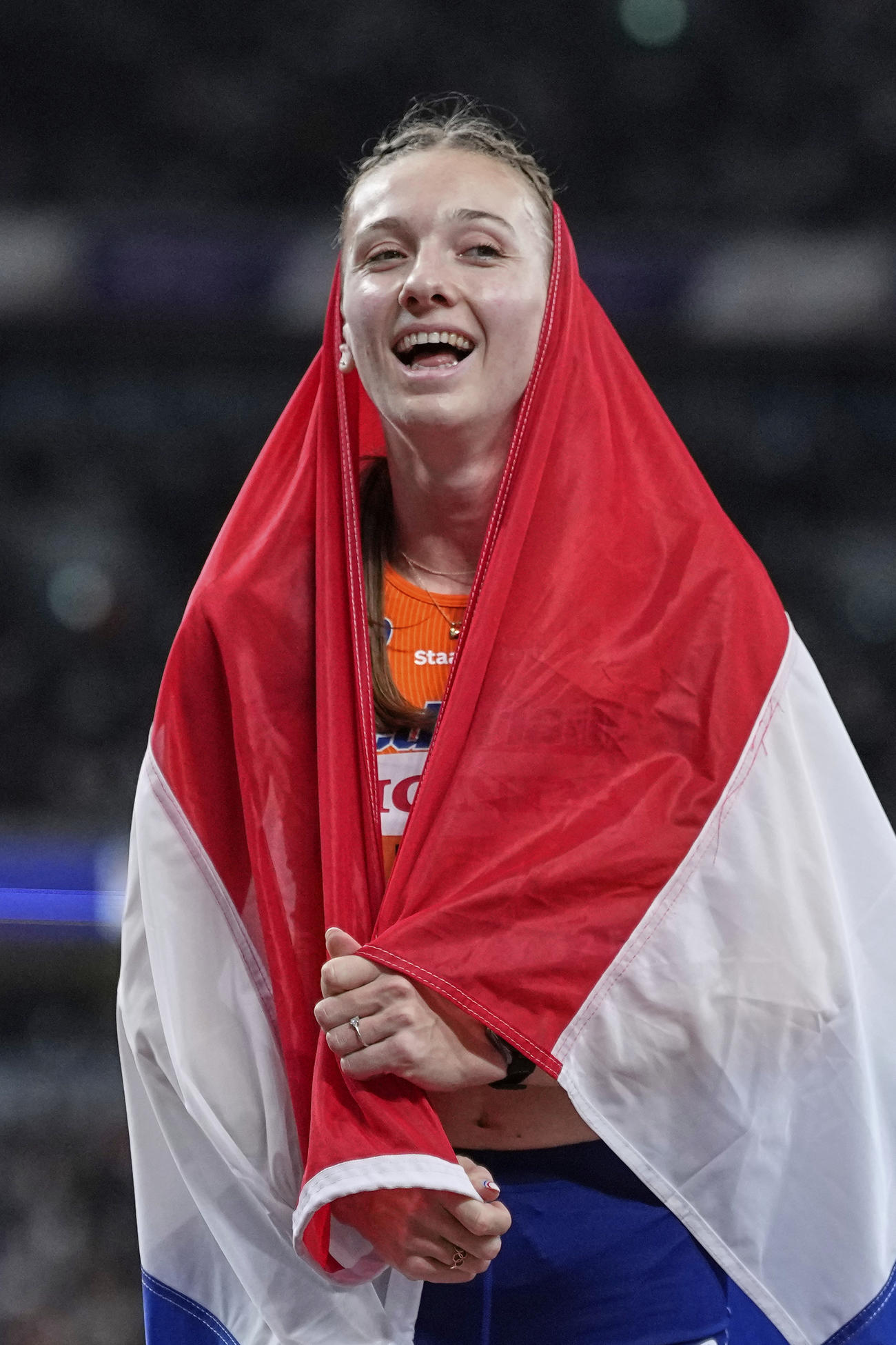 女子400メートル障害で連覇を達成したフェムケ・ボル（AP）