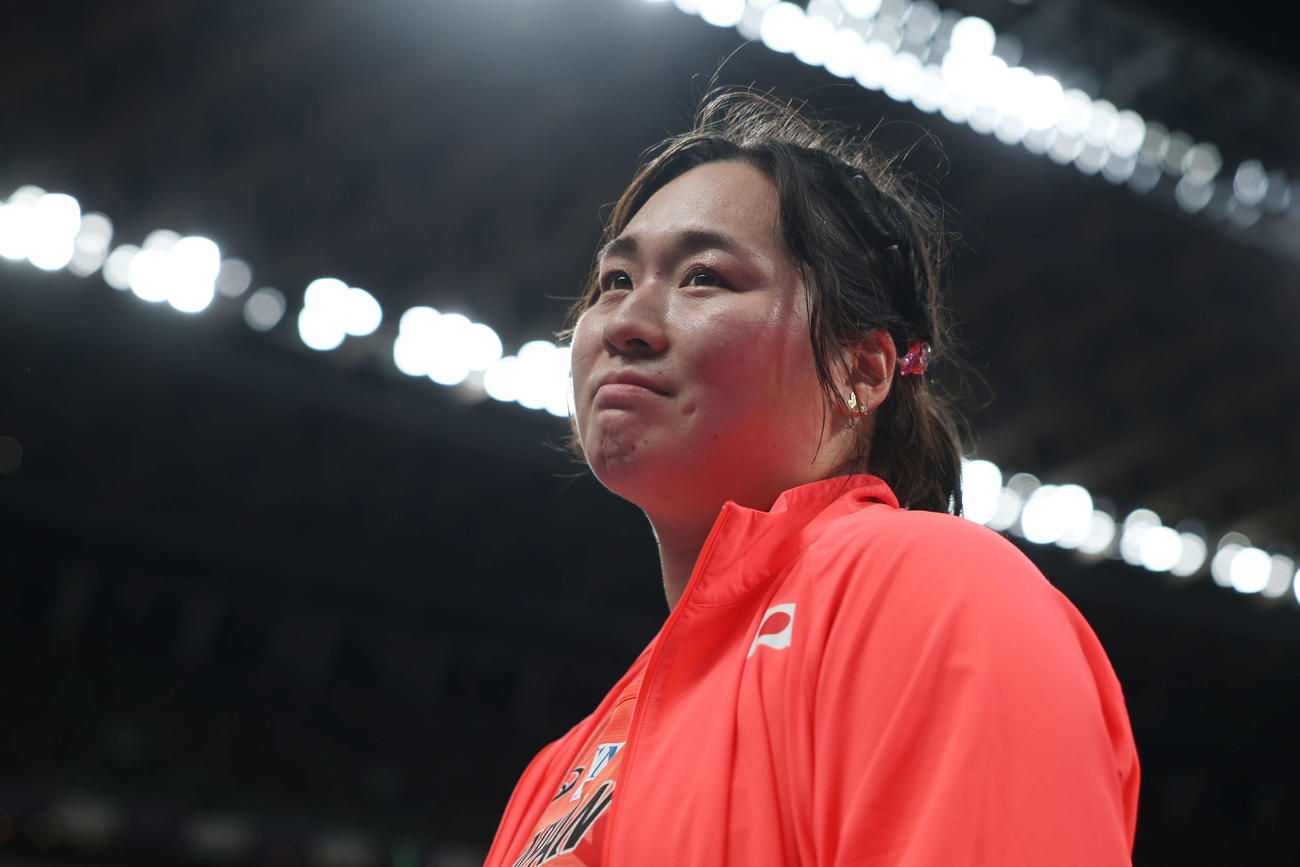 女子やり投げ予選　3投目を終えた北口（撮影・宮地輝）