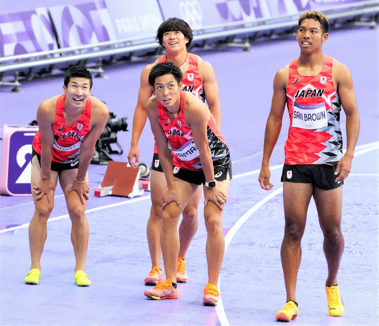 昨夏のパリ五輪は5位だった男子400メートルリレー代表（2024年8月撮影）