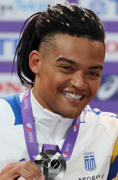 陸上の世界選手権で男子棒高跳びで銀メダリストのエマノイル・カラリス（2025年9月撮影）