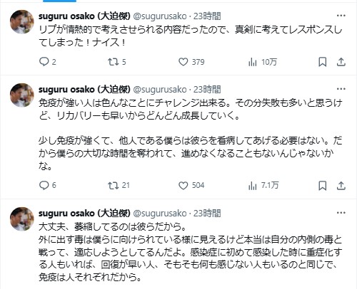 大迫傑のXから