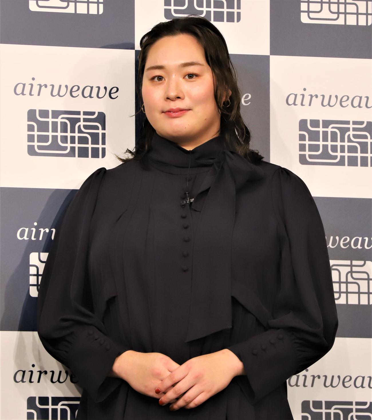 エアウィーヴ「New airweave　新商品・新CM」記者発表会に出席した北口（撮影・藤塚大輔）