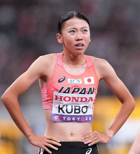 陸上女子800メートルの久保（2025年9月撮影）