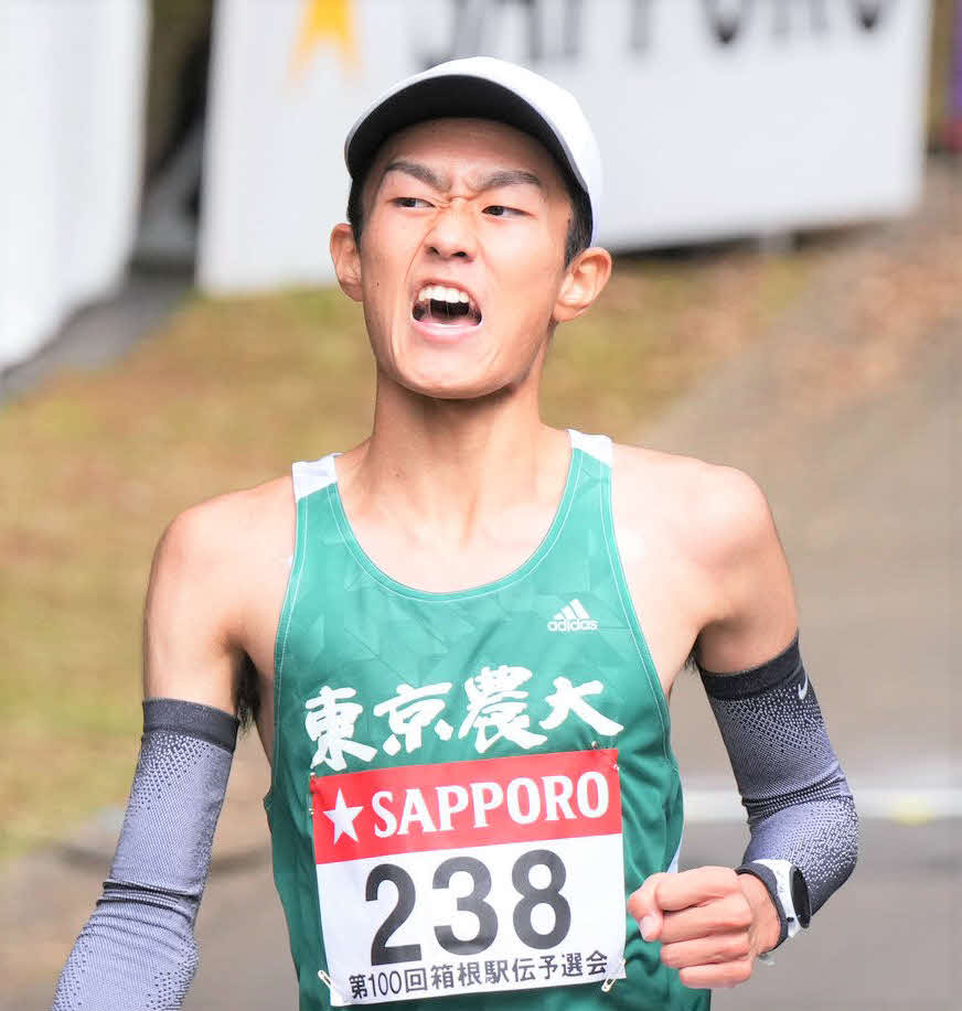陸上男子長距離の東農大・前田和摩（2023年10月撮影）