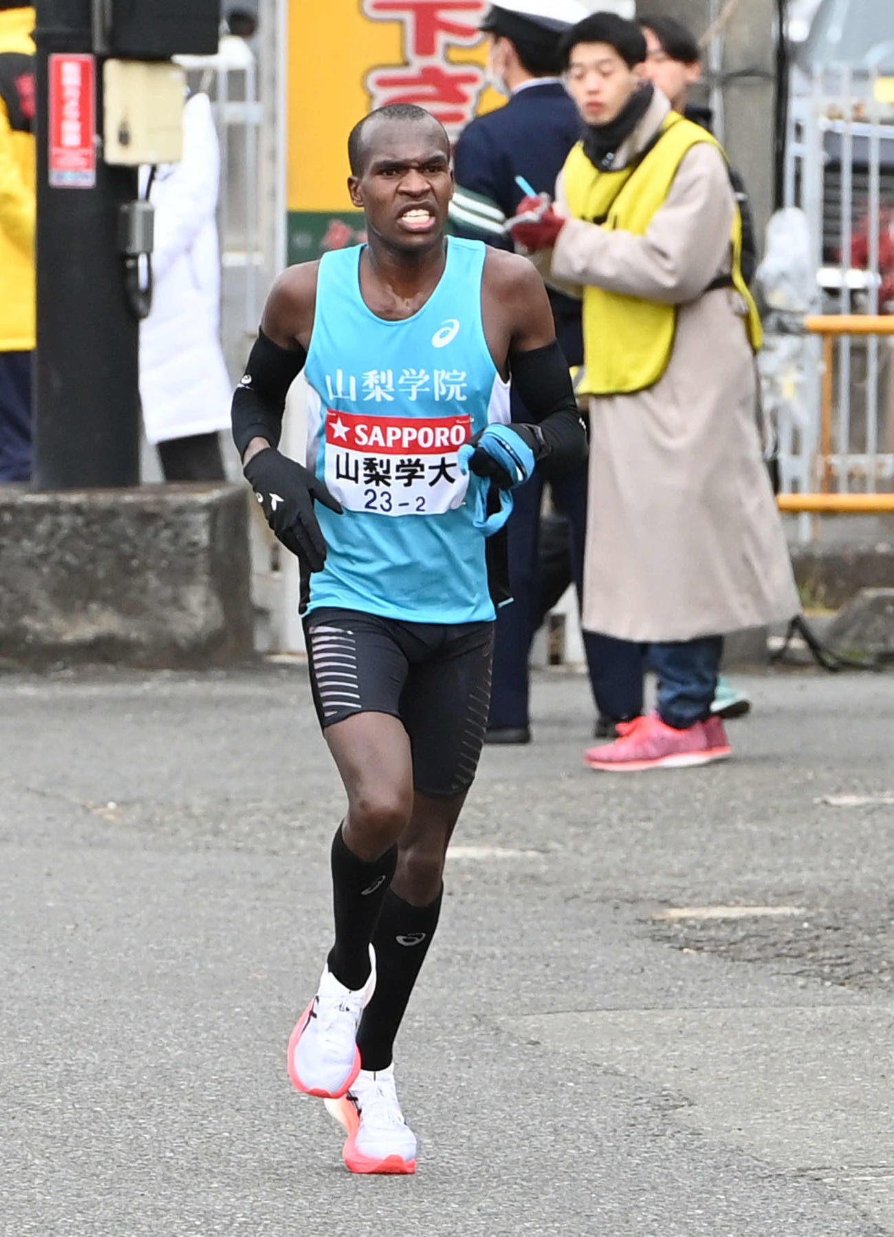 山梨学院大ブライアン・キピエゴ（2024年1月2日撮影）