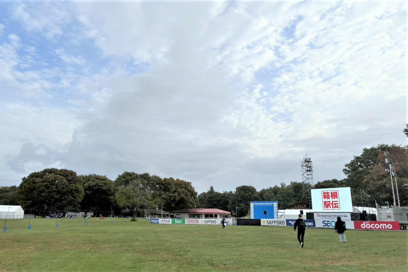 箱根駅伝予選会が行われる東京・国営昭和記念公園の様子（撮影・藤塚大輔）