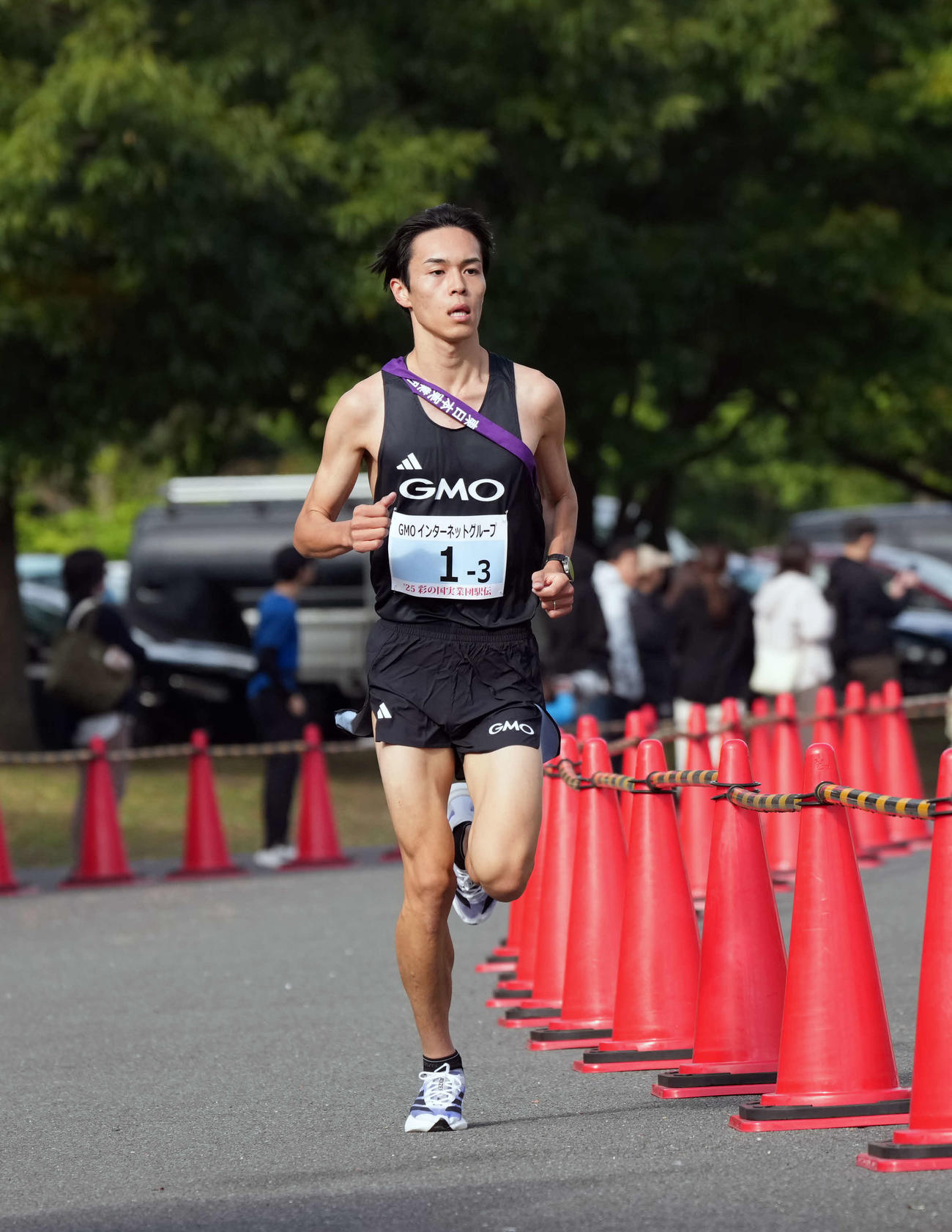 力走する3区GMO・太田蒼生（撮影・小島史椰）