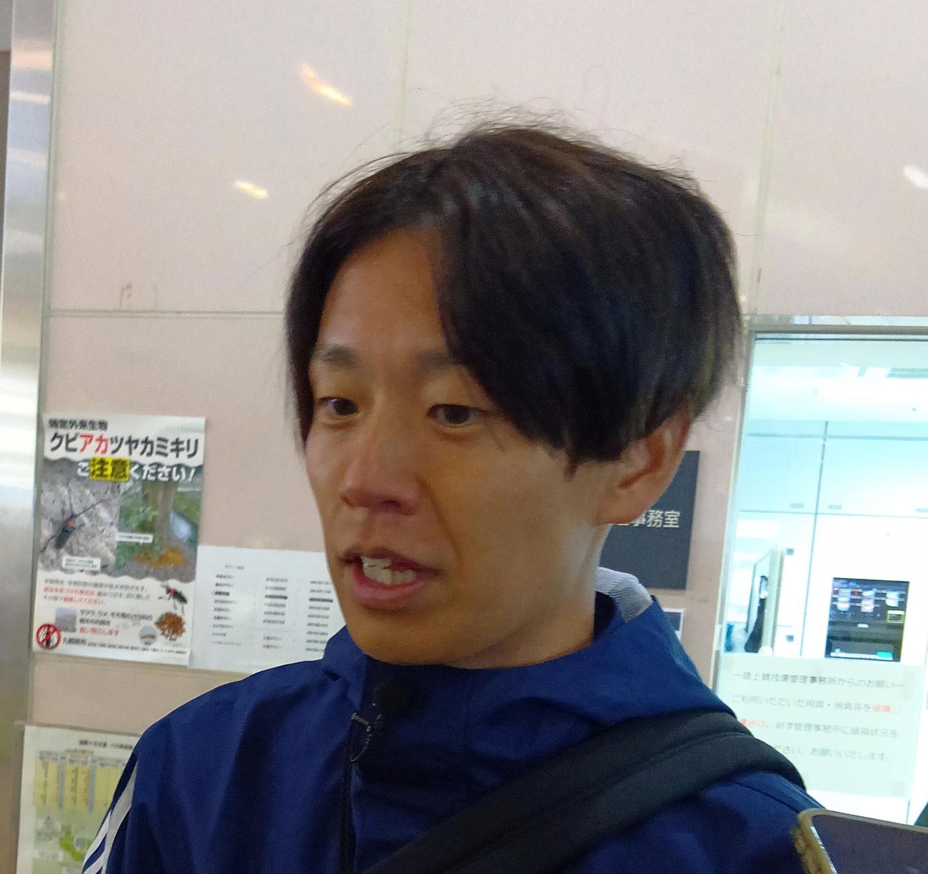 東日本実業団対抗駅伝6位に入ったM＆Aベストパートナーズの神野大地選手兼監督（撮影・泉光太郎）