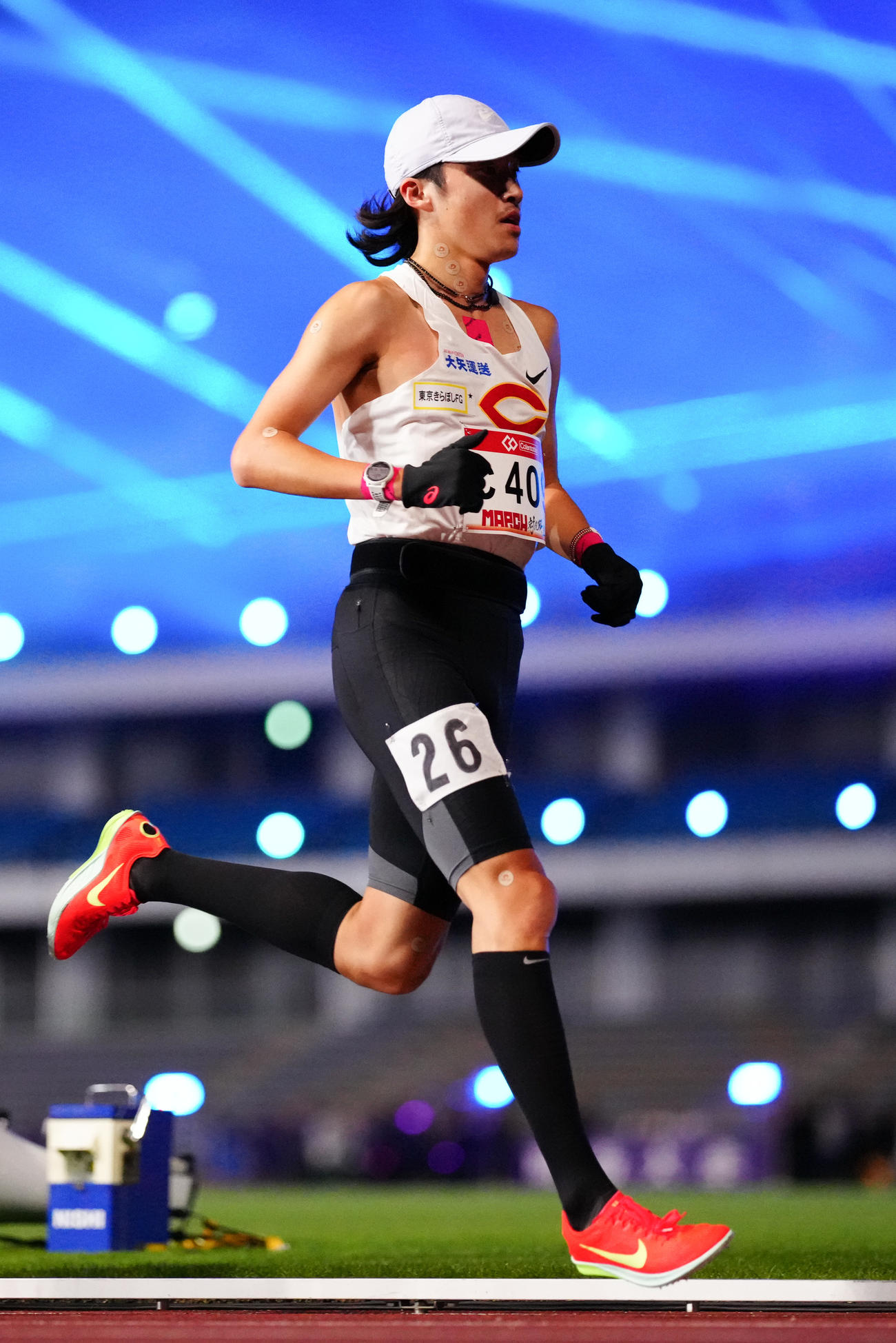MARCH対抗戦　力走する中大・吉中（撮影・鈴木みどり）