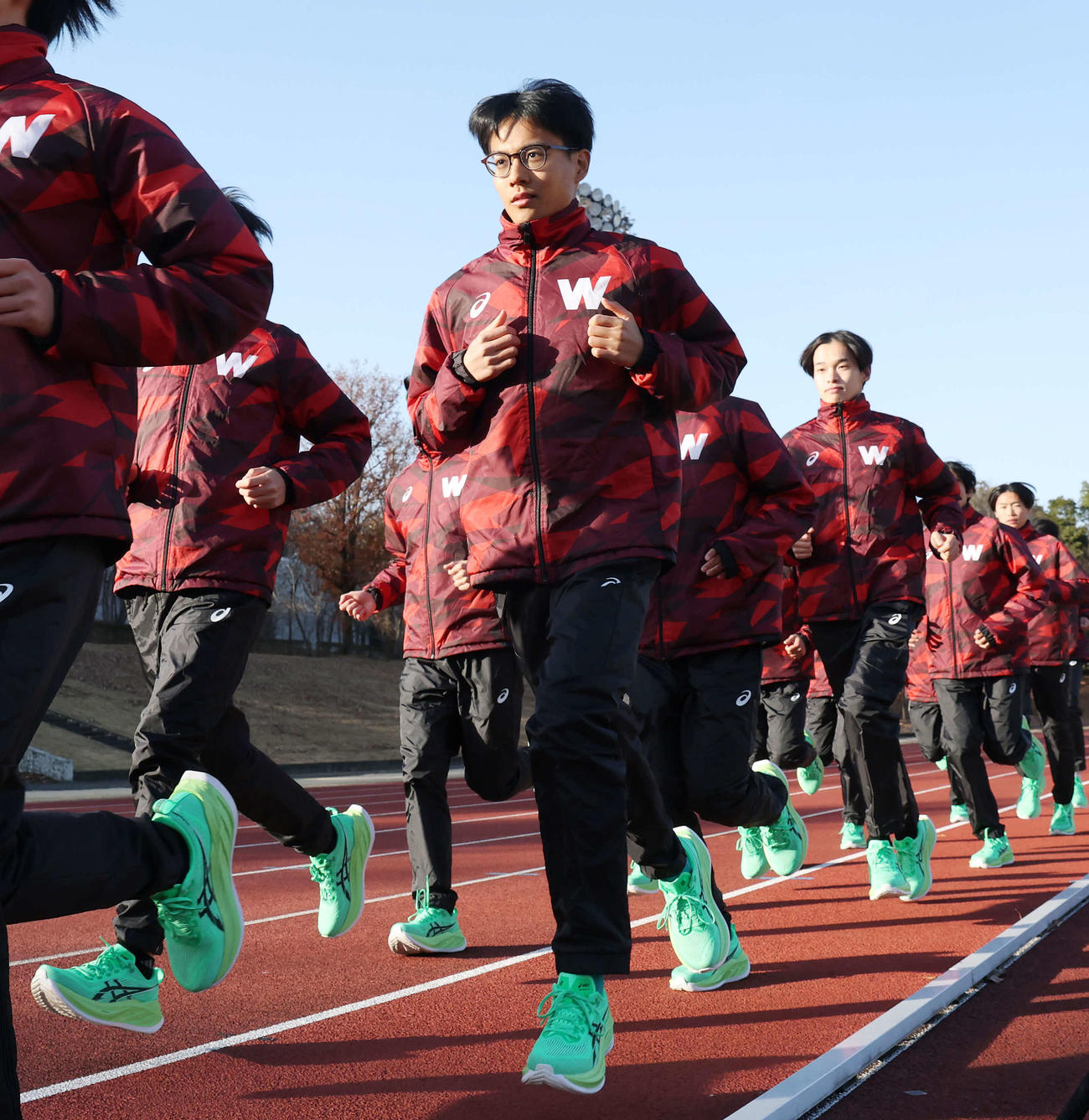 ランニングする早大・工藤（撮影・宮地輝）