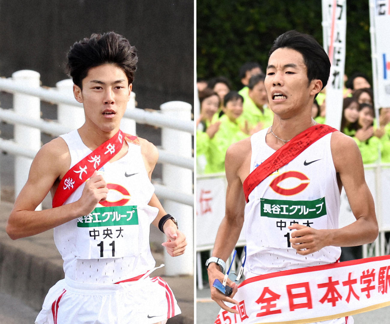 左から中大・吉居駿恭、溜池一太