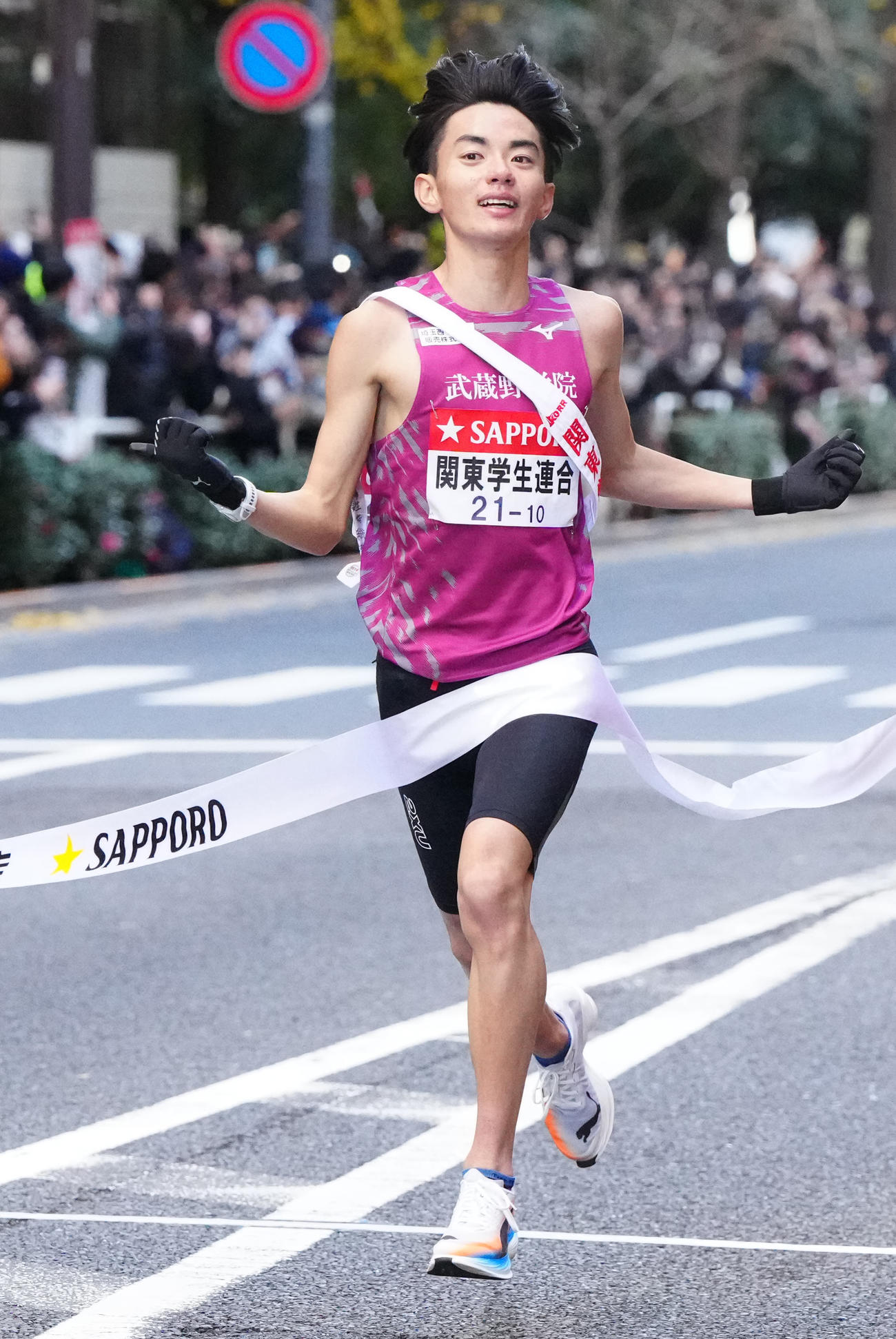 関東学生連合10区の武蔵野学院大・佐野颯人（2026年1月撮影）
