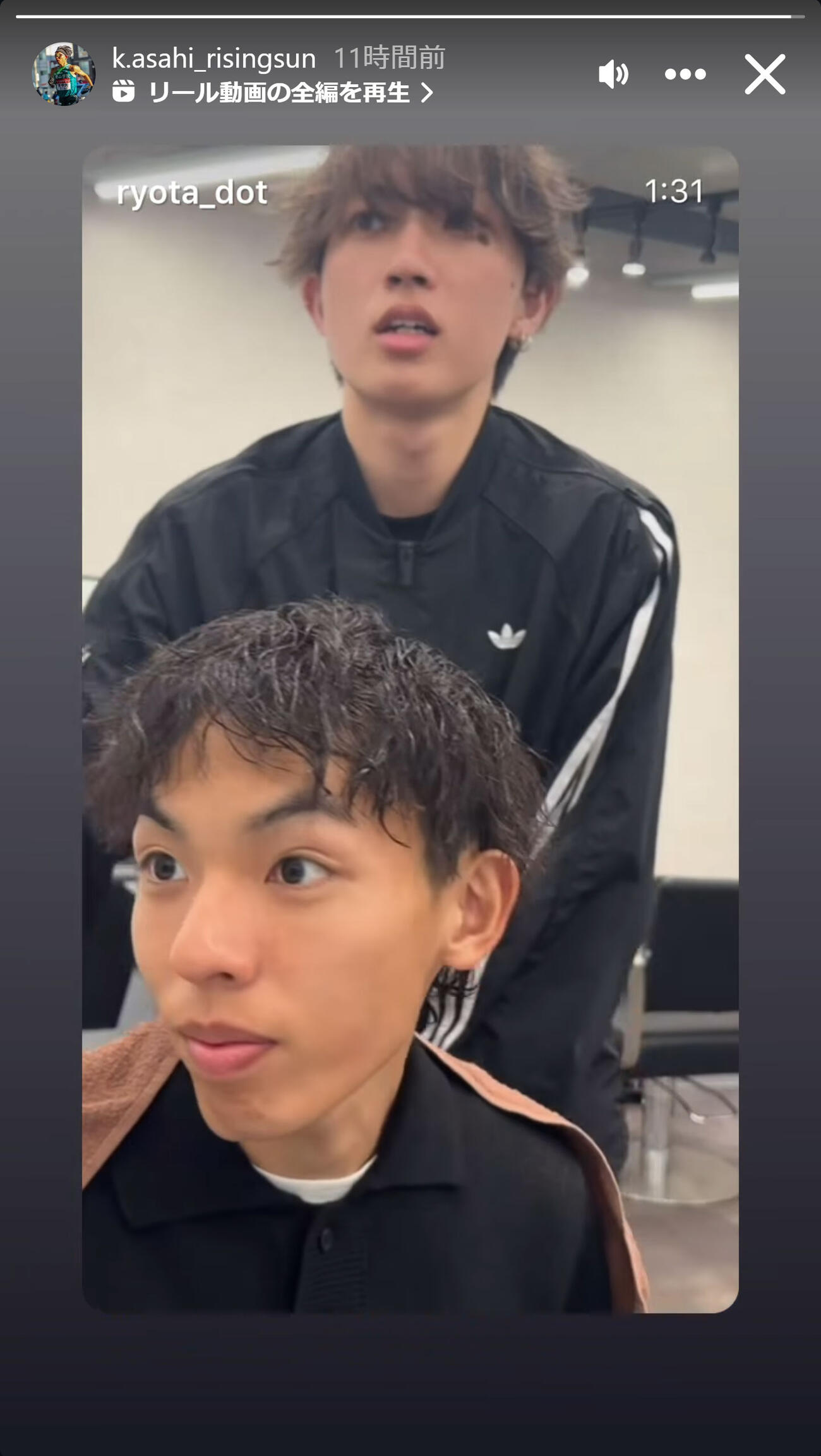 黒田朝日のインスタグラムから