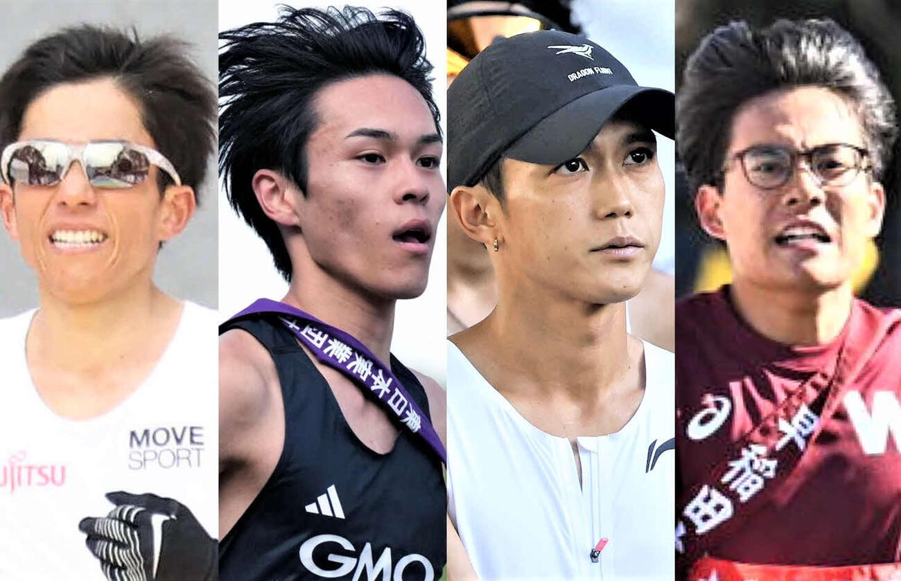 左から鈴木健吾、太田蒼生、大迫傑、工藤慎作