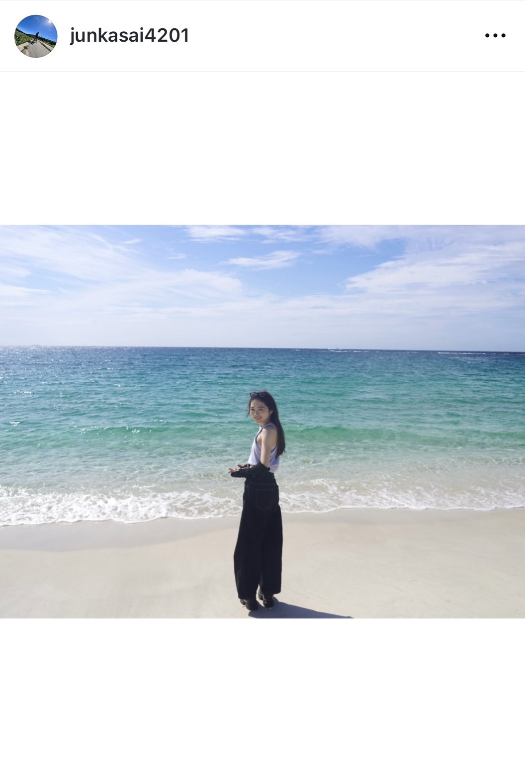 インスタグラムで結婚を報告した葛西（画像はスクリーンショット）