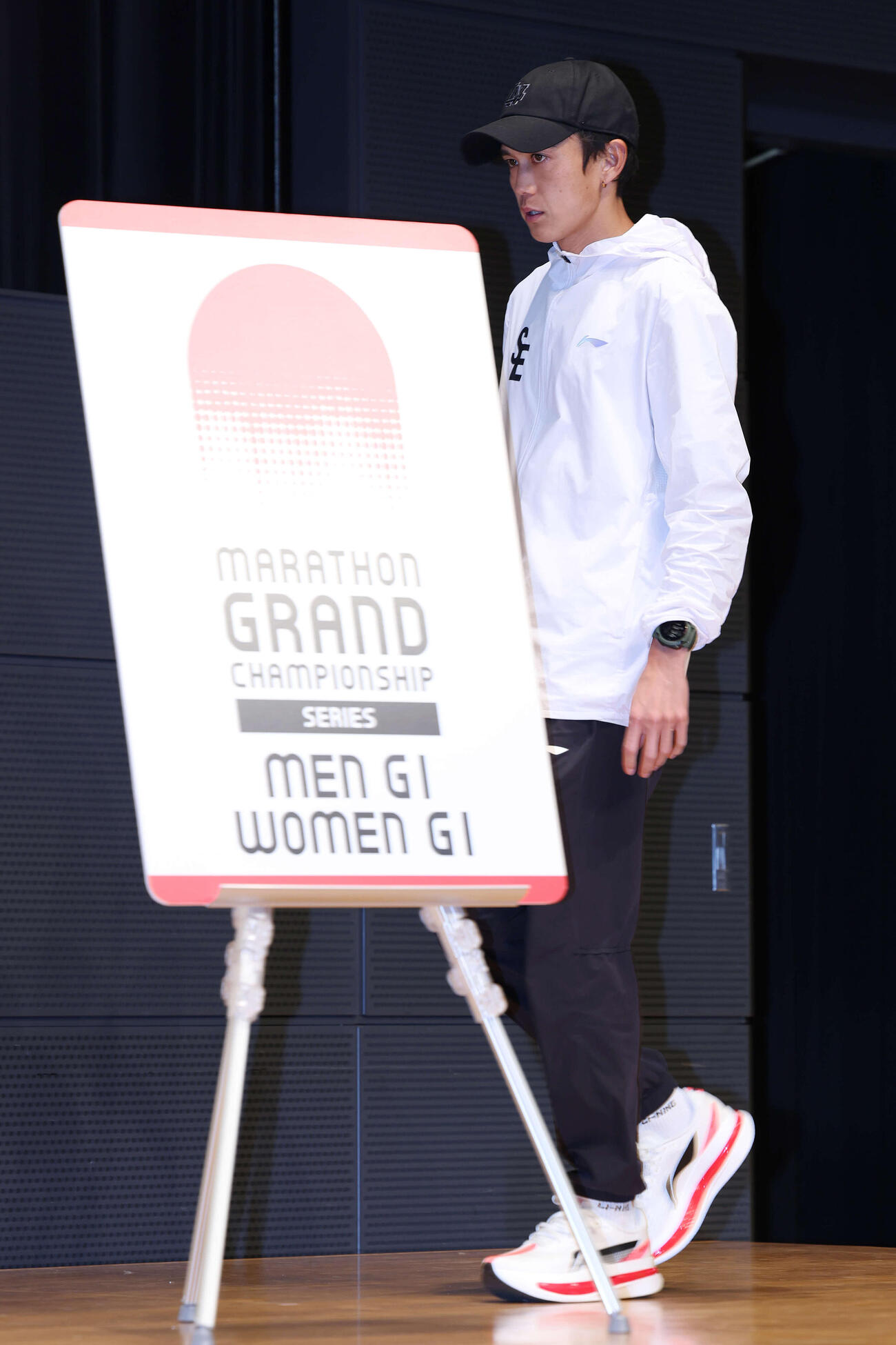 東京マラソン2026　会見に臨む日本人男子トップの大迫（撮影・宮地輝）