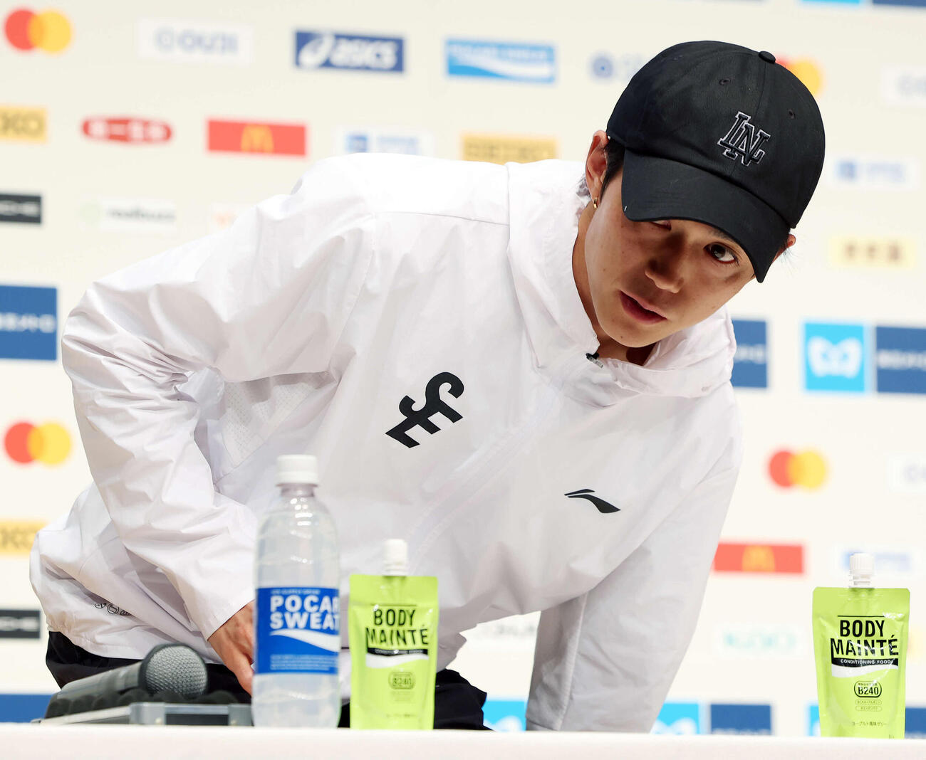 東京マラソン2026　会見を終えた日本人男子トップの大迫（撮影・宮地輝）