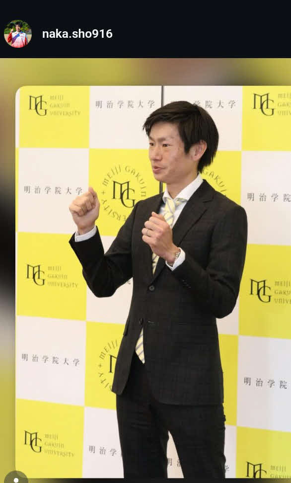 明学大監督に就任する中村（本人のインスタグラムから）
