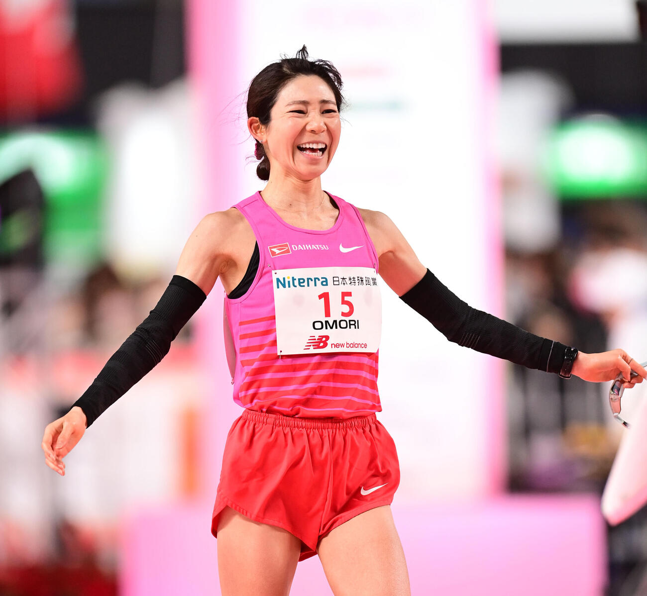 5位でゴールする大森菜月（撮影・森本幸一）