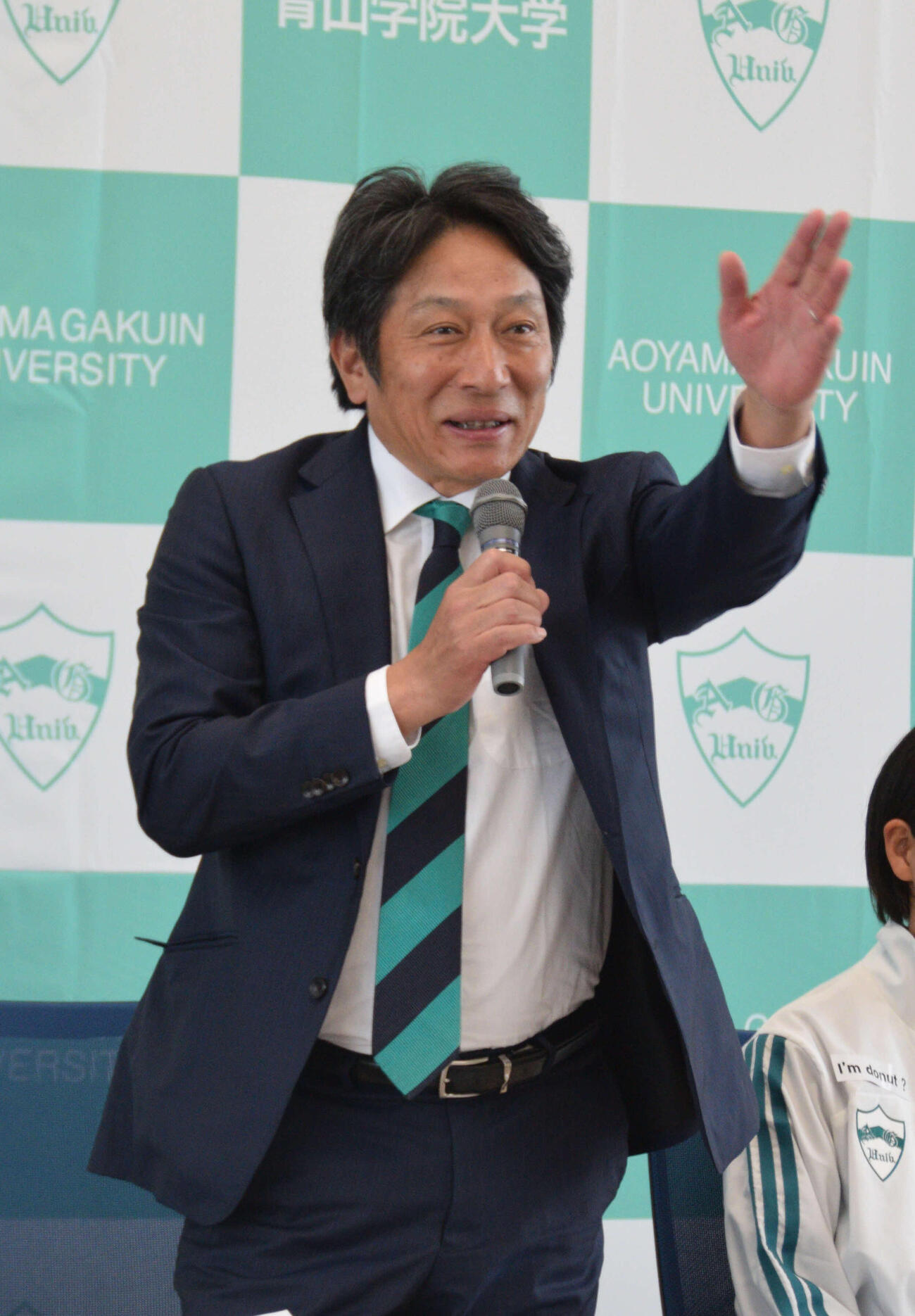 会見に出席した青学大の原晋監督（撮影・泉光太郎）